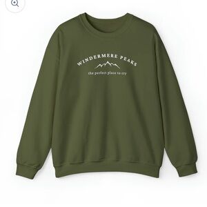 folklore taylor swift merch the lakes olive green slouchy crewneck